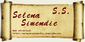 Selena Simendić vizit kartica